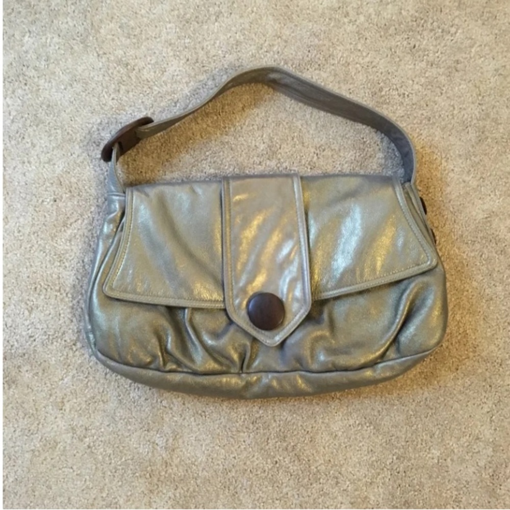 Metallic hobo bag